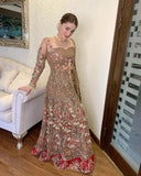 DAHAB by Sumaria’s Couture Festive Unstitched 3Pc Suit D-03 Red Poppy