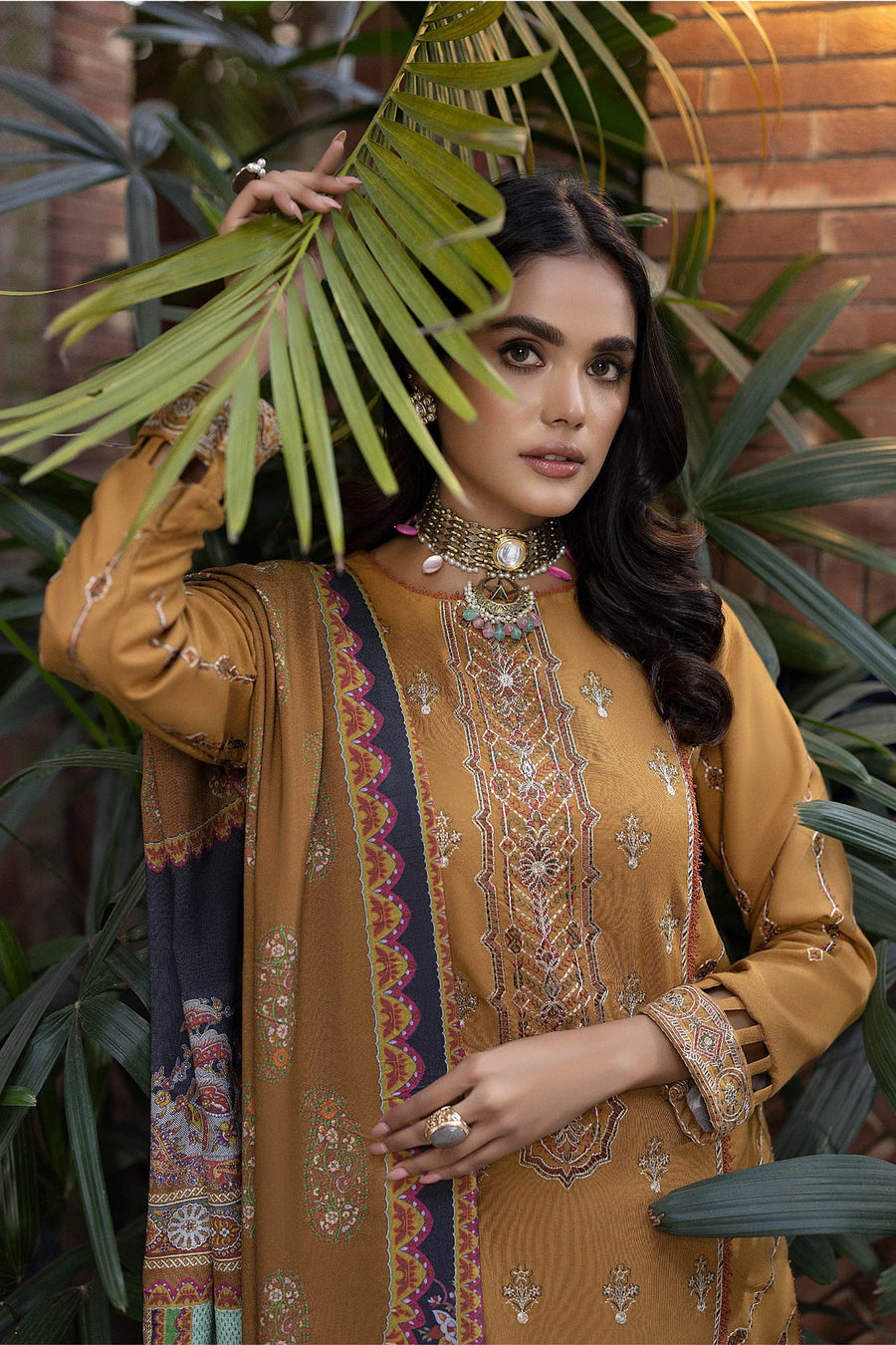 ZOYA by LALA Embroidered Woolen Unstitched 3Pc Suit D-04 RESOL