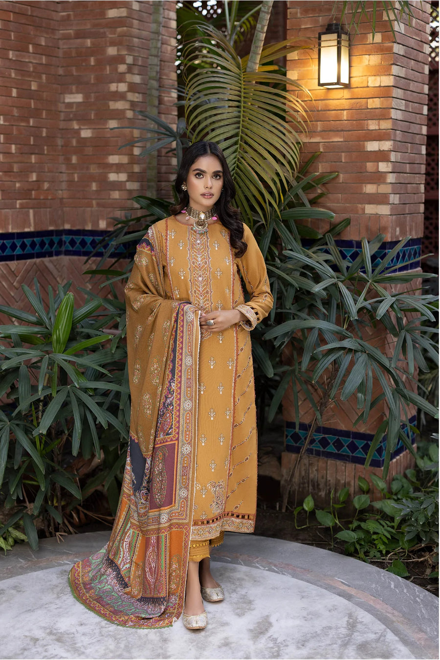 ZOYA by LALA Embroidered Woolen Unstitched 3Pc Suit D-04 RESOL
