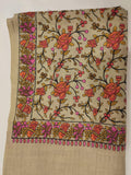 Womens Fine Wool Kashmiri Embroidered Shawl RK-04 - FaisalFabrics.pk