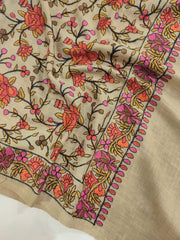 Womens Fine Wool Kashmiri Embroidered Shawl RK-04 - FaisalFabrics.pk