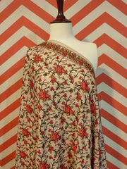 Womens Fine Wool Kashmiri Embroidered Shawl RK-05 - FaisalFabrics.pk