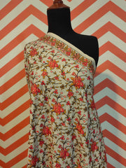 Womens Fine Wool Kashmiri Embroidered Shawl RK-05 - FaisalFabrics.pk