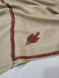 Womens Kashmiri Hand Embroidered Shawl, Border Design Work RK21008 - FaisalFabrics.pk