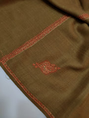 Womens Kashmiri Hand Embroidered Shawl, Border Design Work RK21009 - FaisalFabrics.pk
