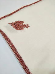 Womens Kashmiri Hand Embroidered Shawl, Border Design Work RK21010 - FaisalFabrics.pk