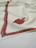 Womens Kashmiri Hand Embroidered Shawl, Border Design Work RK21010 - FaisalFabrics.pk