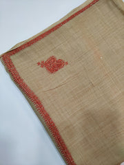 Womens Kashmiri Hand Embroidered Shawl, Border Design Work RK21012 - FaisalFabrics.pk