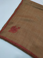 Womens Kashmiri Hand Embroidered Shawl, Border Design Work RK21013 - FaisalFabrics.pk