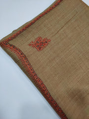 Womens Kashmiri Hand Embroidered Shawl, Border Design Work RK21014 - FaisalFabrics.pk