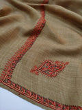 Womens Kashmiri Hand Embroidered Shawl, Border Design Work RK21014 - FaisalFabrics.pk