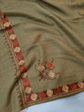 Womens Pashmina Wool Shawl with Embroidery Border work RK21017 - FaisalFabrics.pk