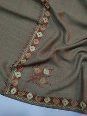 Womens Pashmina Wool Shawl with Embroidery Border work RK21019 - FaisalFabrics.pk