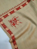 Womens Pashmina Wool Shawl with Embroidery Border work RK21022