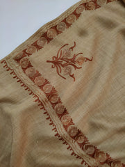 Womens Pashmina Wool Shawl with Embroidery Border work RK21023 - FaisalFabrics.pk