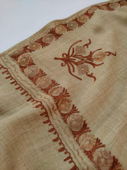 Womens Pashmina Wool Shawl with Embroidery Border work RK21023 - FaisalFabrics.pk