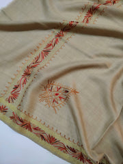 Womens Pashmina Wool Shawl with Embroidery Border work RK21033 - FaisalFabrics.pk