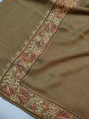 Womens Pashmina Wool Shawl with Embroidery Border work RK21045 - FaisalFabrics.pk