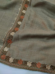 Womens Pashmina Wool Shawl with Embroidery Border work RK21051 - FaisalFabrics.pk