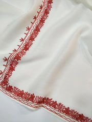 Womens Pashmina Wool Shawl with Embroidery Border work RK21052 - FaisalFabrics.pk