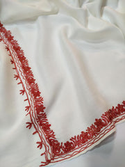 Womens Pashmina Wool Shawl with Embroidery Border work RK21052 - FaisalFabrics.pk