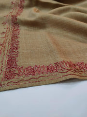 Womens Pashmina Wool Shawl with Embroidery Border work RK21054 - FaisalFabrics.pk