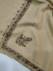 Womens Pashmina Wool Shawl with Embroidery Border work RK21057 - FaisalFabrics.pk