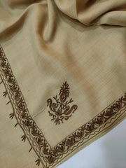 Womens Pashmina Wool Shawl with Embroidery Border work RK21061 - FaisalFabrics.pk