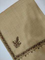 Womens Pashmina Wool Shawl with Embroidery Border work RK21061 - FaisalFabrics.pk