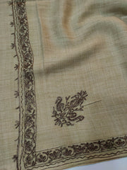 Womens Pashmina Wool Shawl with Embroidery Border work RK21062 - FaisalFabrics.pk