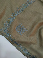 Womens Pashmina Wool Shawl with Embroidery Border work RK21063 - FaisalFabrics.pk