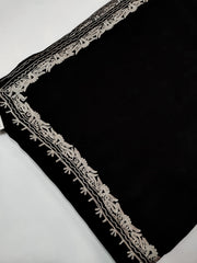 Womens Pashmina Wool Shawl with Embroidery Border work RK21067 - FaisalFabrics.pk