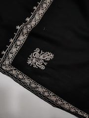 Womens Pashmina Wool Shawl with Embroidery Border work RK21067 - FaisalFabrics.pk