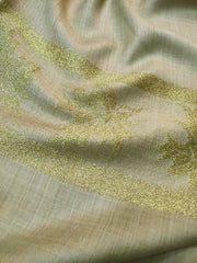 Womens Pashmina Wool Shawl with Banarasi Border RK21074 - FaisalFabrics.pk