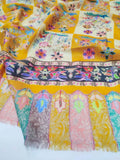 Womens Kashmiri Fine Wool Hand Printed and Embroidered Shawl RK21082 - FaisalFabrics.pk