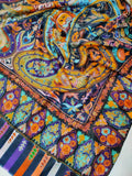 Womens Kashmiri Fine Wool Hand Printed and Embroidered Shawl RK21084 - FaisalFabrics.pk