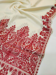 Womens Kashmiri Hand Embroidered Fine Wool Shawl RK21086 - FaisalFabrics.pk