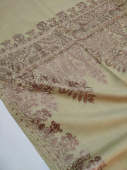 Womens Kashmiri Hand Embroidered Fine Wool Shawl RK21091 - FaisalFabrics.pk
