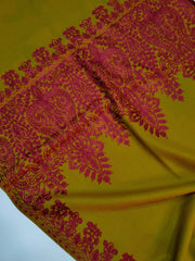 Womens Kashmiri Hand Embroidered Fine Wool Shawl RK21092 - FaisalFabrics.pk