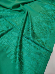 Womens Kashmiri Hand Embroidered Fine Wool Shawl RK21095 - FaisalFabrics.pk