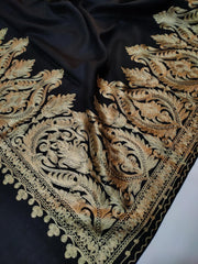 Womens Kashmiri Hand Embroidered Fine Wool Shawl RK21096 - FaisalFabrics.pk