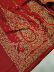 Womens Kashmiri Hand Embroidered Fine Wool Shawl RK21102 - FaisalFabrics.pk