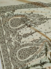 Womens Kashmiri Hand Embroidered Fine Wool Shawl RK21104 - FaisalFabrics.pk