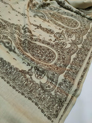 Womens Kashmiri Hand Embroidered Fine Wool Shawl RK21104 - FaisalFabrics.pk