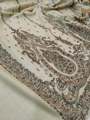 Womens Kashmiri Hand Embroidered Fine Wool Shawl RK21104 - FaisalFabrics.pk
