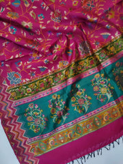 Womens Kashmiri Hand Printed Shawl with Kaani Weave Full Size RK21105 - FaisalFabrics.pk