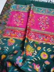 Womens Kashmiri Hand Printed Shawl with Kaani Weave Full Size RK21106 - FaisalFabrics.pk