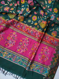 Womens Kashmiri Hand Printed Shawl with Kaani Weave Full Size RK21106 - FaisalFabrics.pk