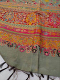 Womens Kashmiri Hand Printed Shawl with Kaani Weave Full Size RK21107 - FaisalFabrics.pk