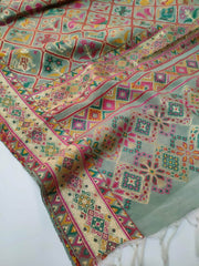 Womens Kashmiri Hand Printed Shawl with Kaani Weave Full Size RK21108 - FaisalFabrics.pk